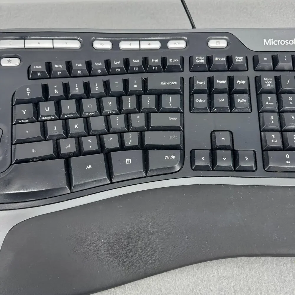 Microsoft Natural Ergonomic Keyboard 4000‎ v1.0 Model KU-0462 USB Tested